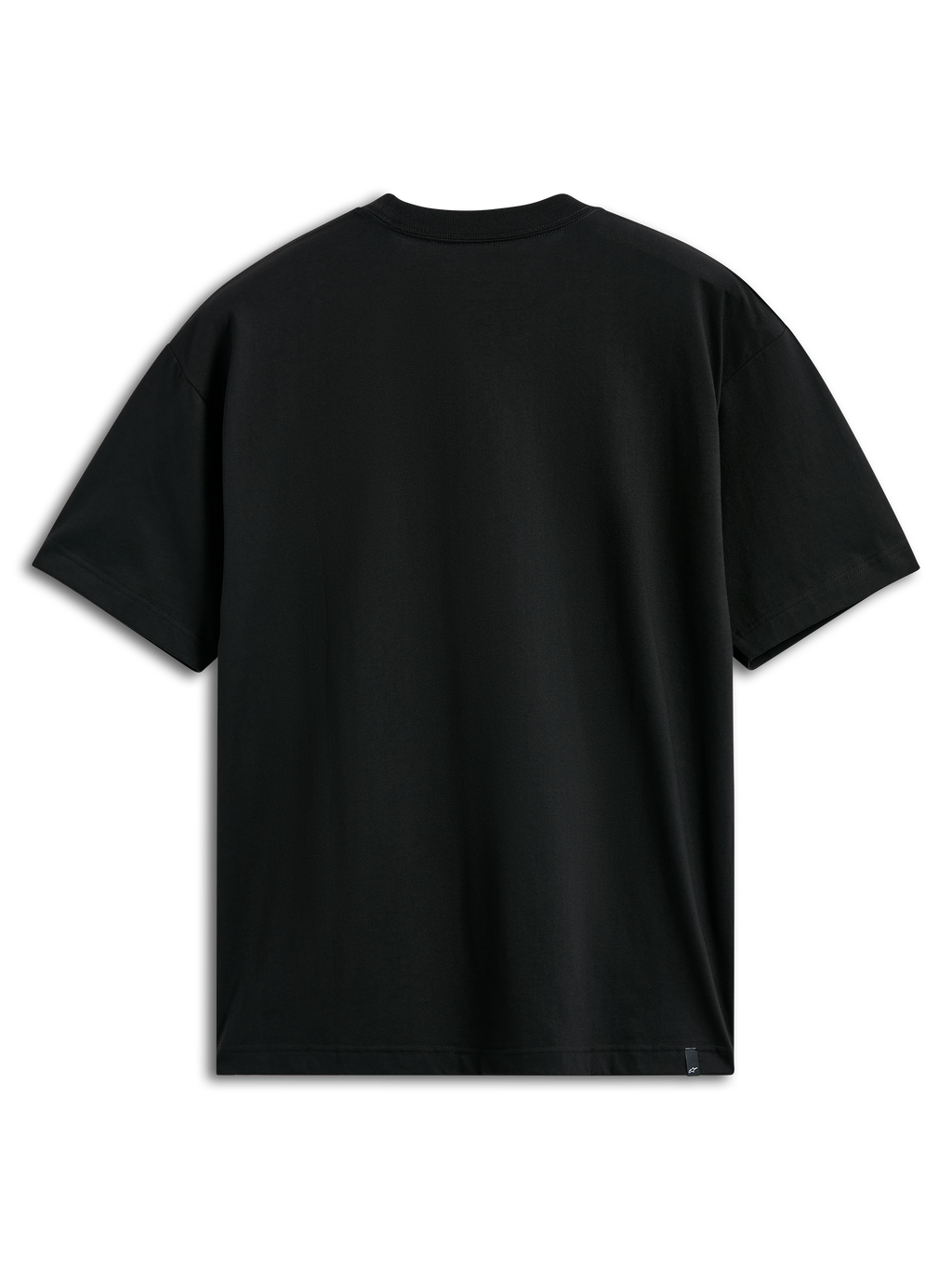 Alpinestars Trifecta CSF Tee, Short Sleeve T-Shirt, Black, Rear view, Plain black back with small external label on the bottom hem, Casual Sportswear