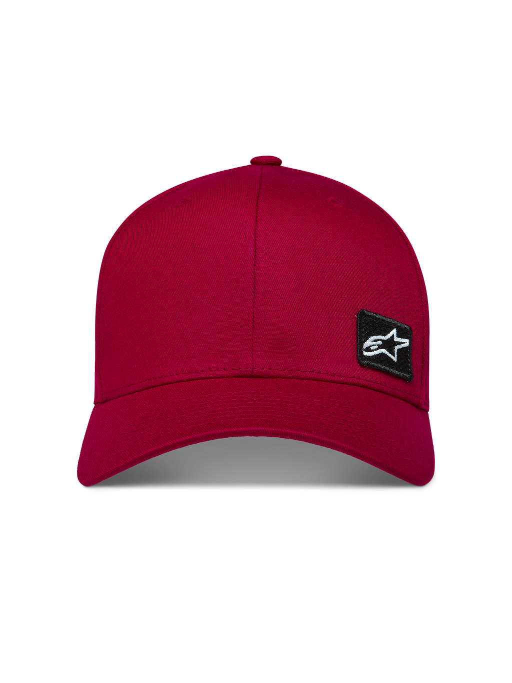 Alpinestars Pivot Hat, Dark Red curved bill sportswear cap with structured crown and small embroidered Astars logo patch.