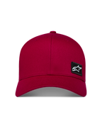 Alpinestars Pivot Hat, Dark Red curved bill sportswear cap with structured crown and small embroidered Astars logo patch.