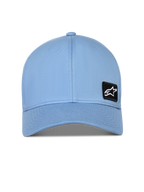 Alpinestars Pivot Hat, structured baseball cap, Blue, curved bill, small black Astars logo embroidery patch, casual sportswear accessory