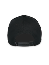 Alpinestars Trifecta Snapback Hat, Black, rear view featuring adjustable snapback closure and small Astars logo tag, casual motorsport headwear