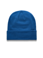 Alpinestars Augment Cuff Beanie, Blue knit jersey stitch sportswear hat with a classic cuffed hem and deep-fit silhouette.