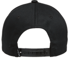 Alpinestars Rostrum Hat, Rear View, Black, Adjustable snapback closure with small white star logo, Twill fabric motorsport-inspired headwear