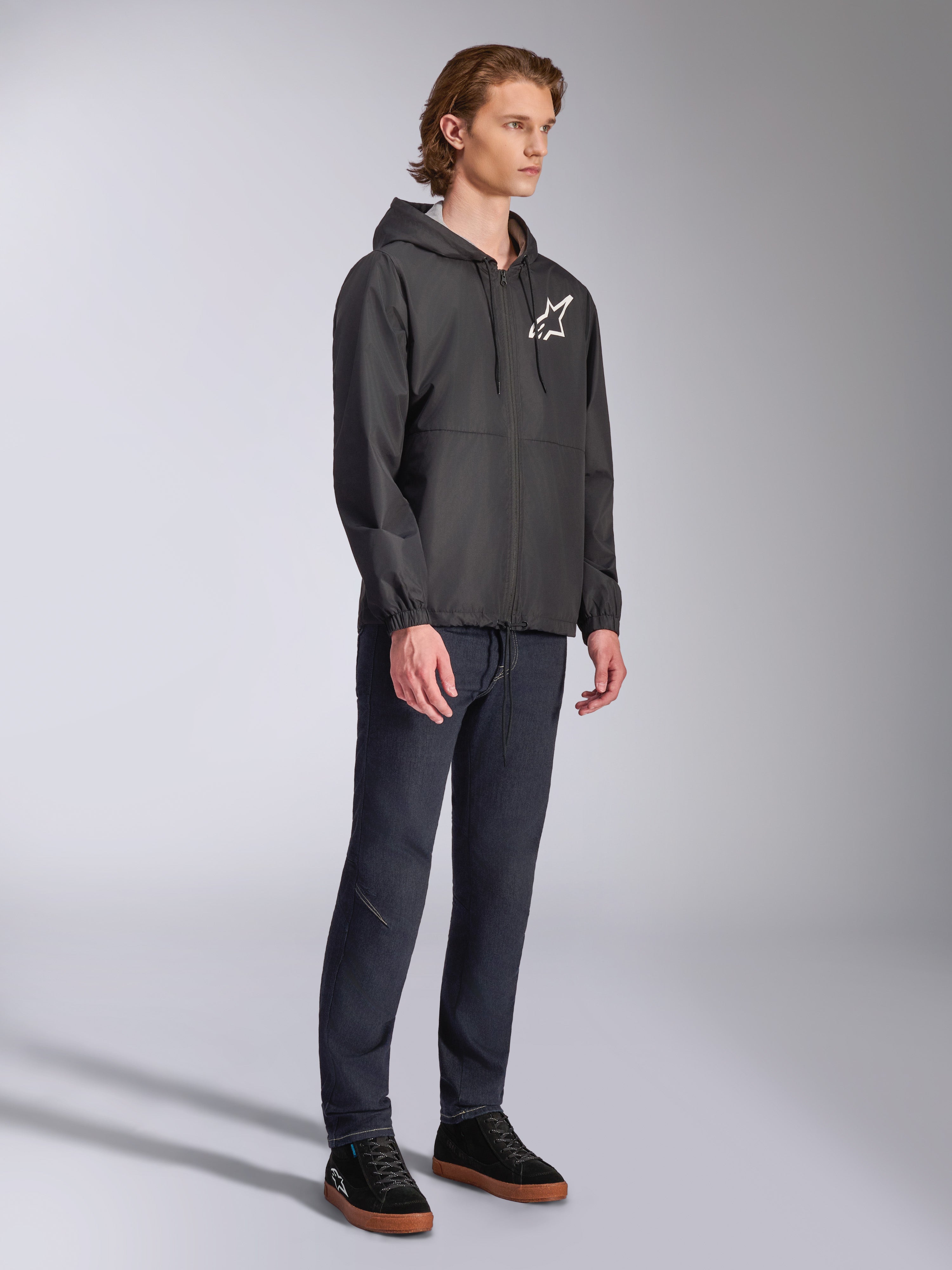 Speeder Chromium Windbreak - Black Sportswear Jacket | Alpinestars®
