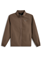 Alpinestars Overhaul Racer Jacket, lightweight Sand brown sportswear jacket with a hidden packable hood and chest logo.