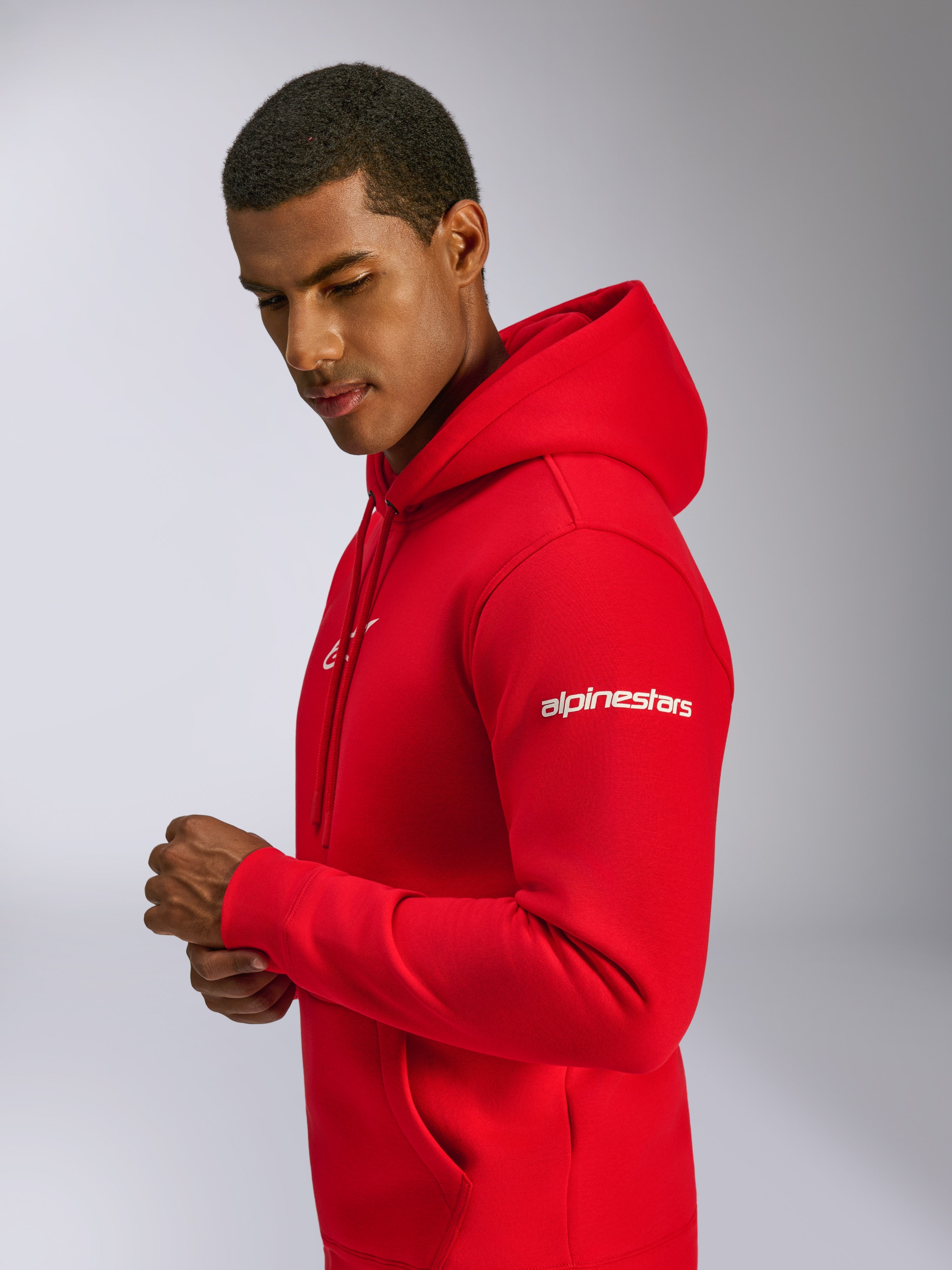 Frontal - Red Sportswear Hoodie | Alpinestars®