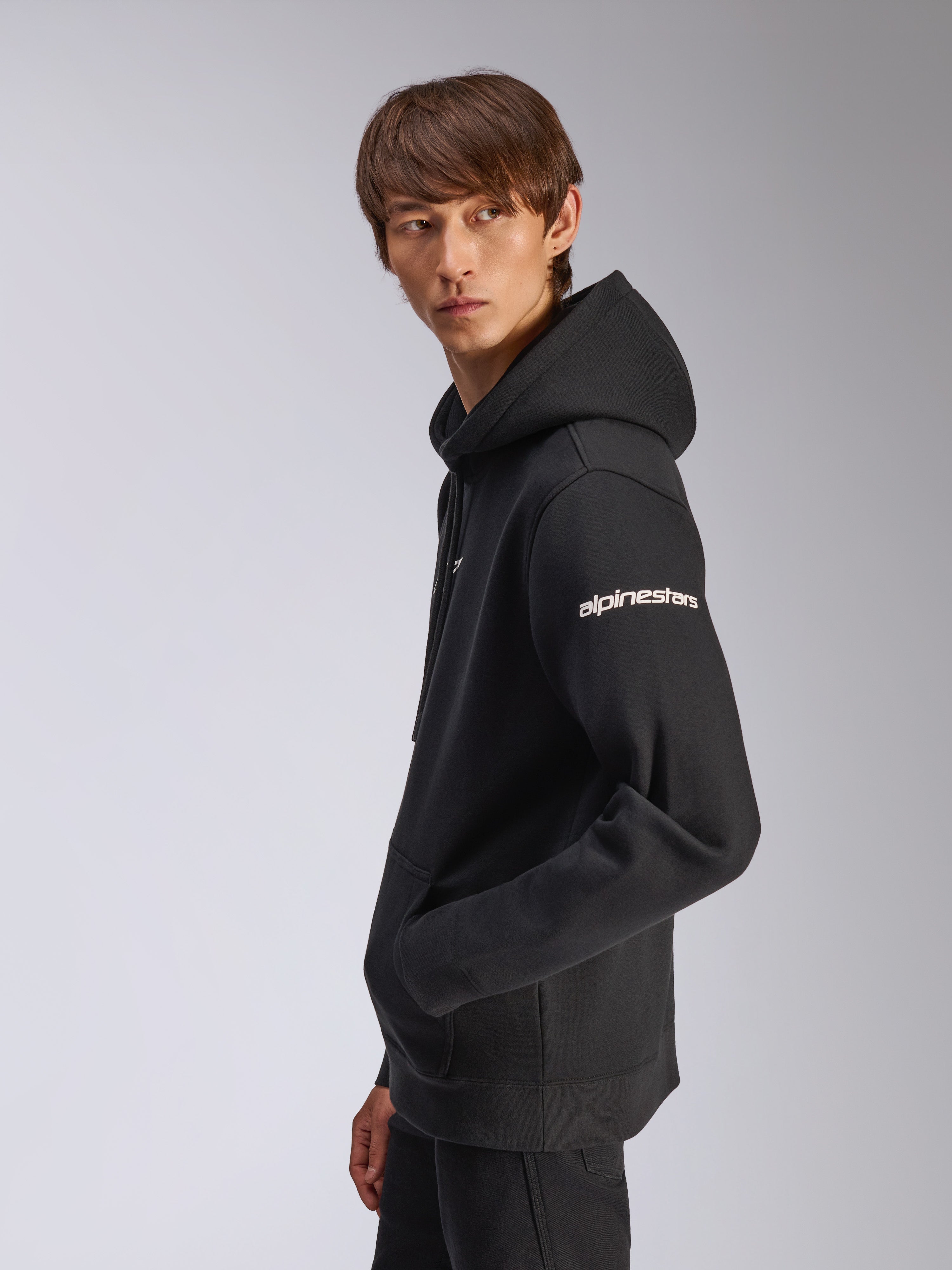 Frontal Hoodie - Black Sportswear Hoodie | Alpinestars®