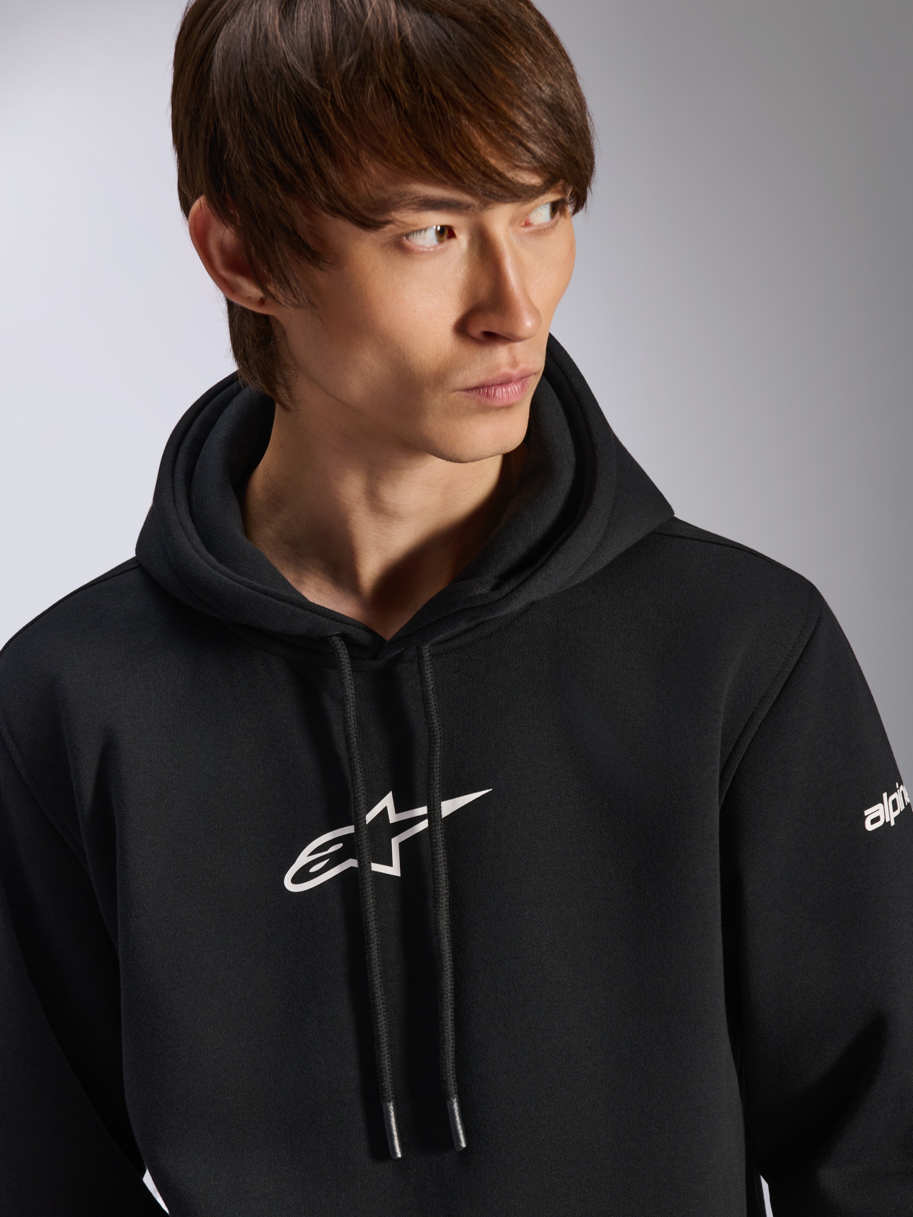 Frontal Hoodie - Black Sportswear Hoodie | Alpinestars®