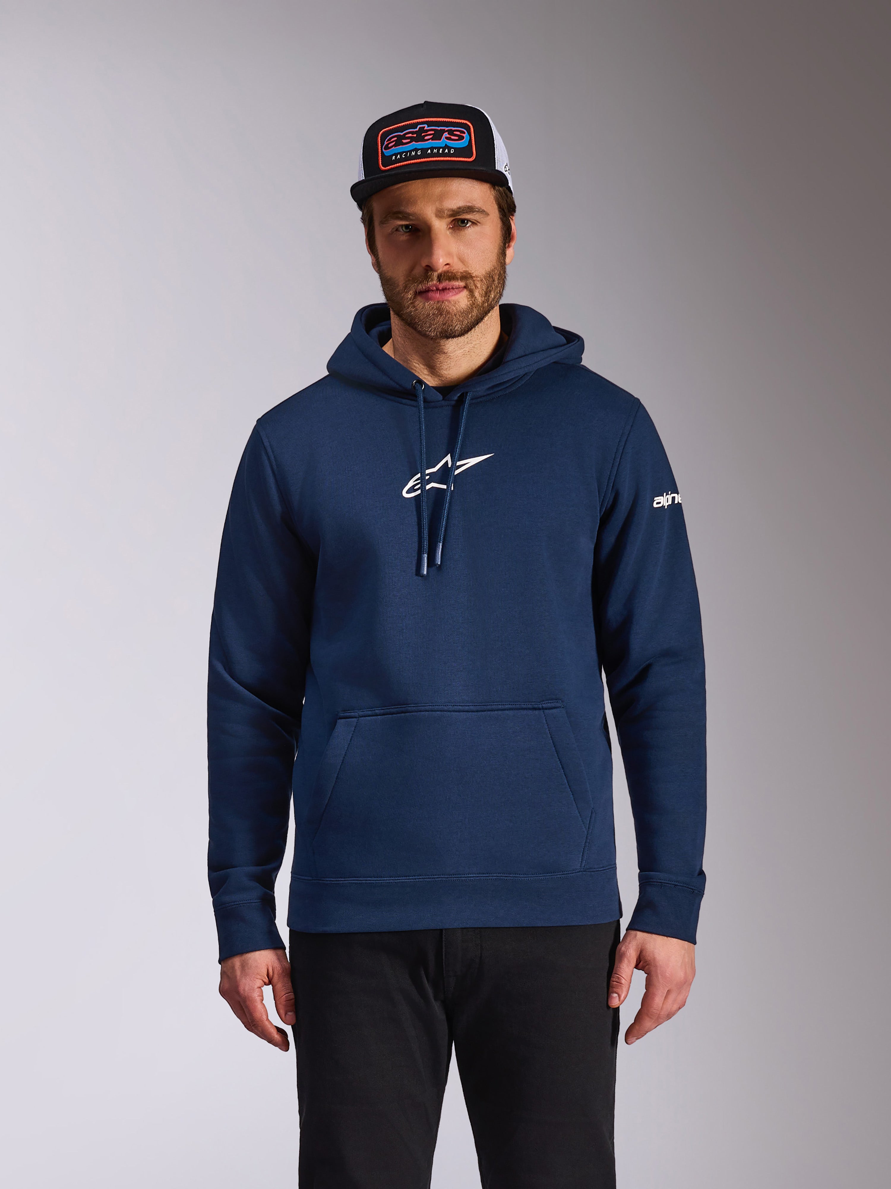 Frontal Hoodie - Black Sportswear Hoodie | Alpinestars®