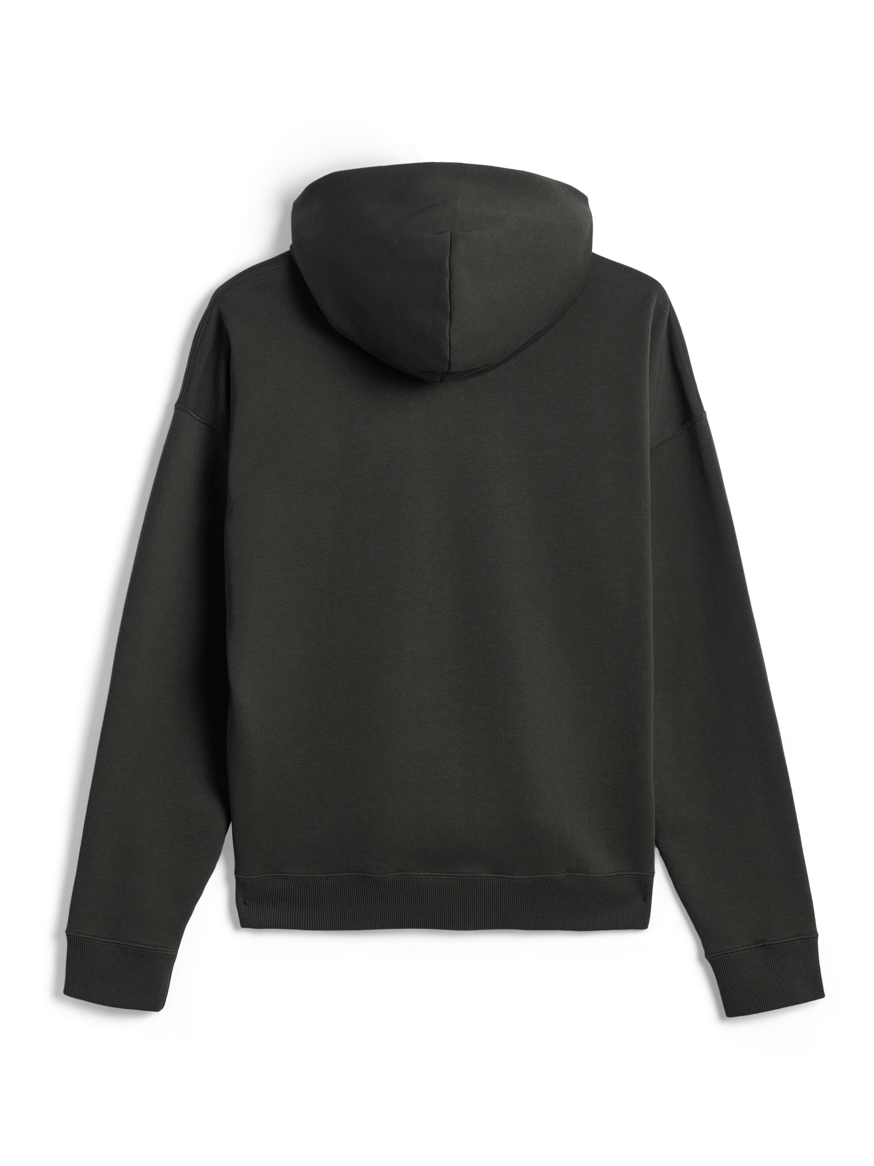 Alpinestars Essentials Ageless Zip Hoodie, back view, Off Black, full-zip hooded sweatshirt, relaxed fit with ribbed cuffs and hem, stone-washed fleece, minimalist casual sportswear design
