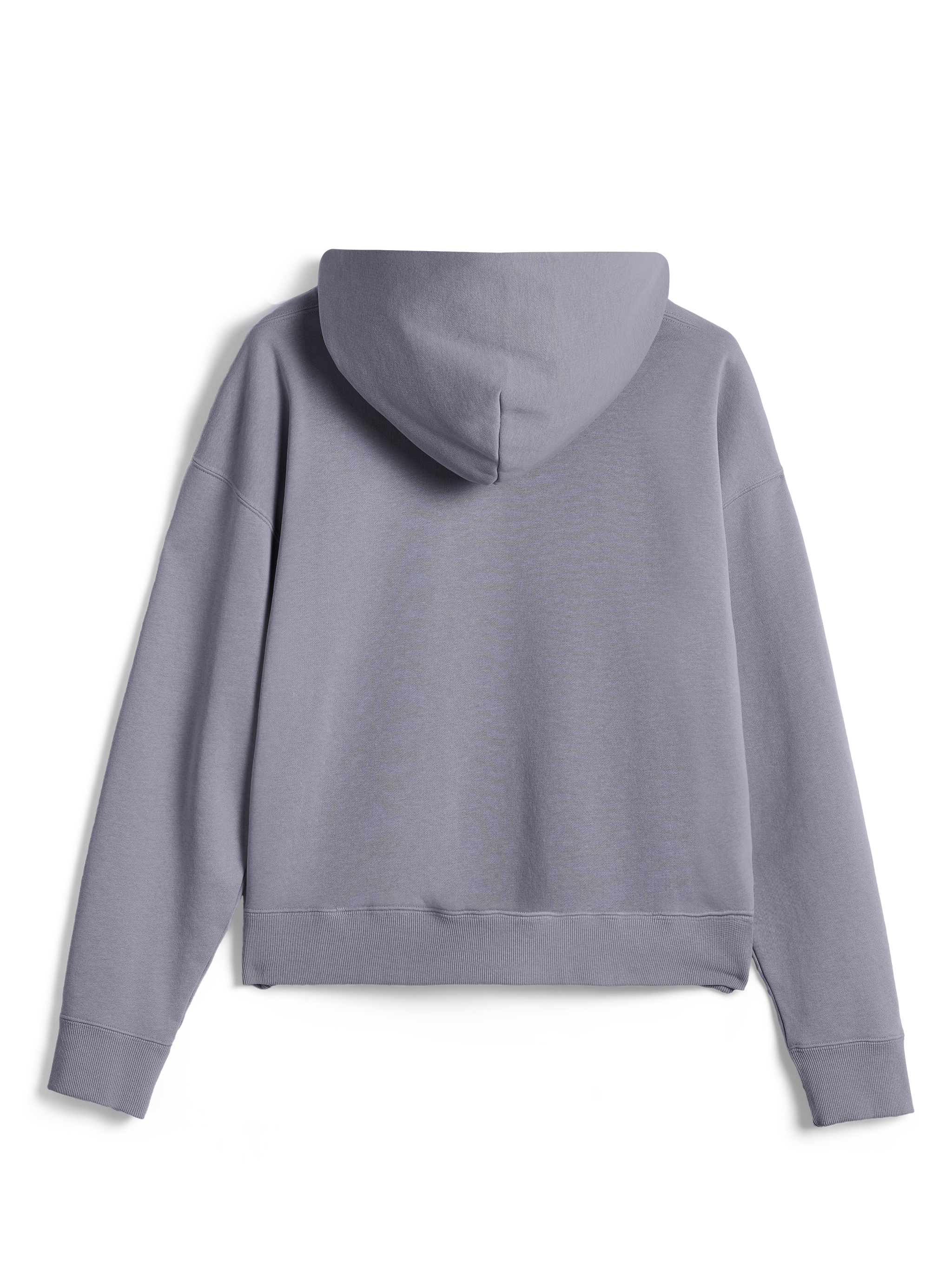 Alpinestars Essentials Ageless Zip Hoodie, back view, Silver, casual fleece streetwear, relaxed fit, ribbed cuffs and hem, garment stone wash finish