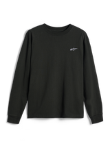 Alpinestars Essentials Ageless LS Tee, Long Sleeve T-Shirt, Off Black, small white Alpinestars logo on the chest, crew neck, relaxed fit, casual lifestyle streetwear