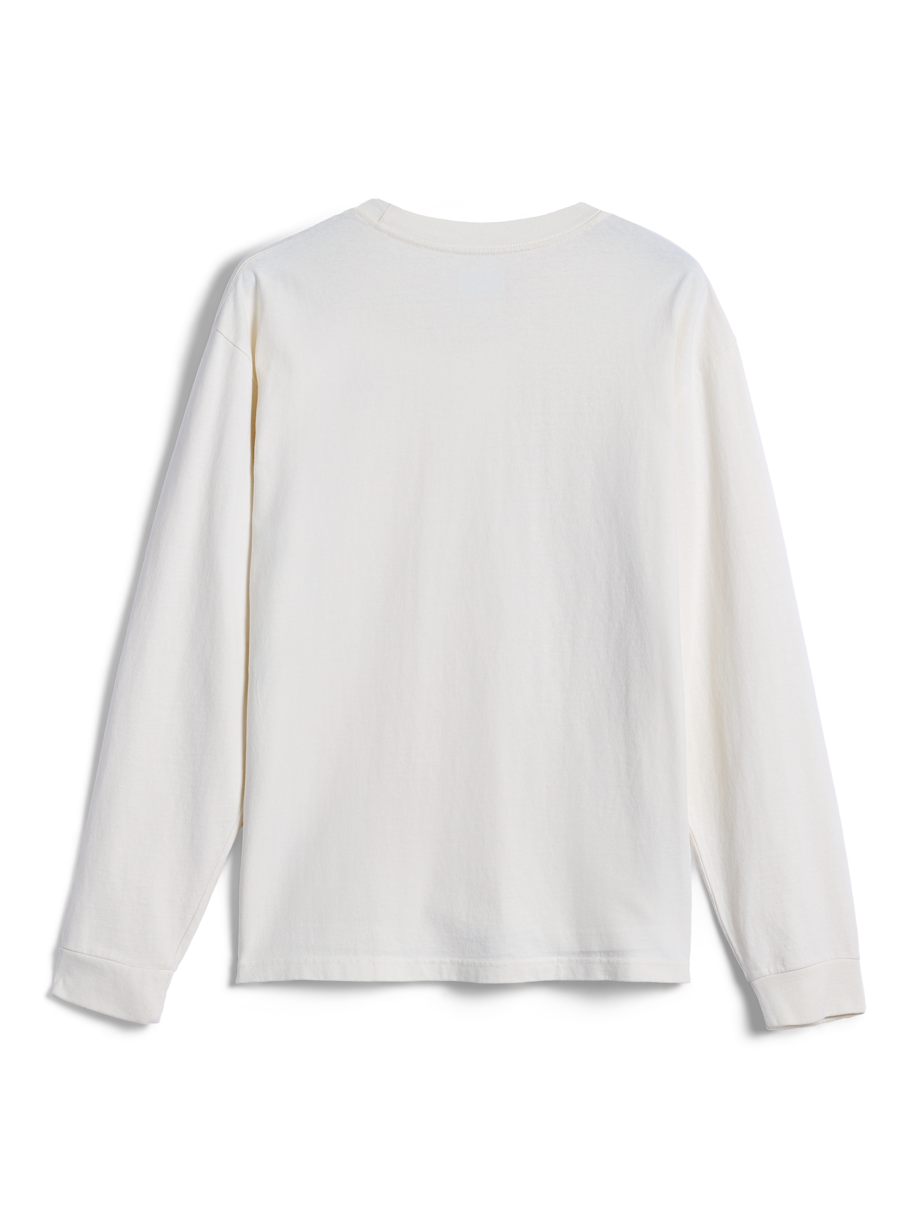 Alpinestars Essentials Ageless LS Tee, Long Sleeve T-Shirt, Off White, back view, plain minimalist design, relaxed fit, organic cotton casual wear