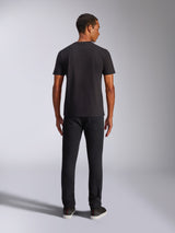 Alpinestars Shaded CSF Tee, Short Sleeve T-Shirt, Black, back view on model wearing black pants, casual motorsport-inspired streetwear