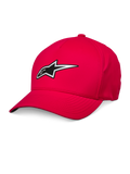 Alpinestars Ageless Reflex Waterproof Hat, Red Baseball Cap, Curved Brim, Silver and Black Reflective Astars Logo, Waterproof Technical Fabric, Casual Sportswear Headwear