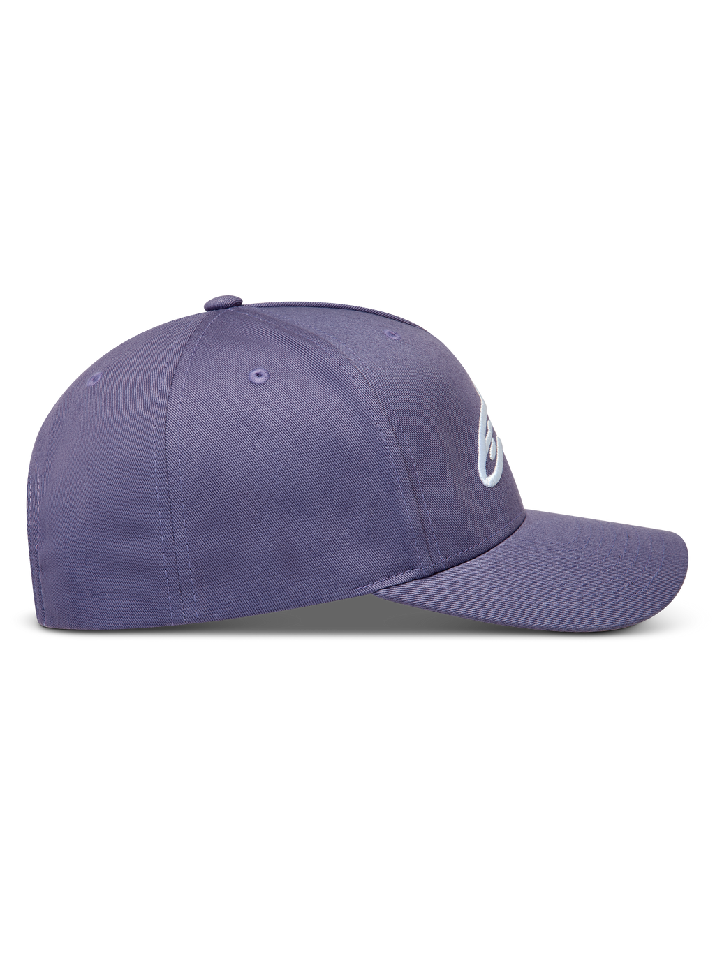 Alpinestars Ageless Snapback Hat, Dusty Purple twill with curved bill, structured crown, and embroidered logo.