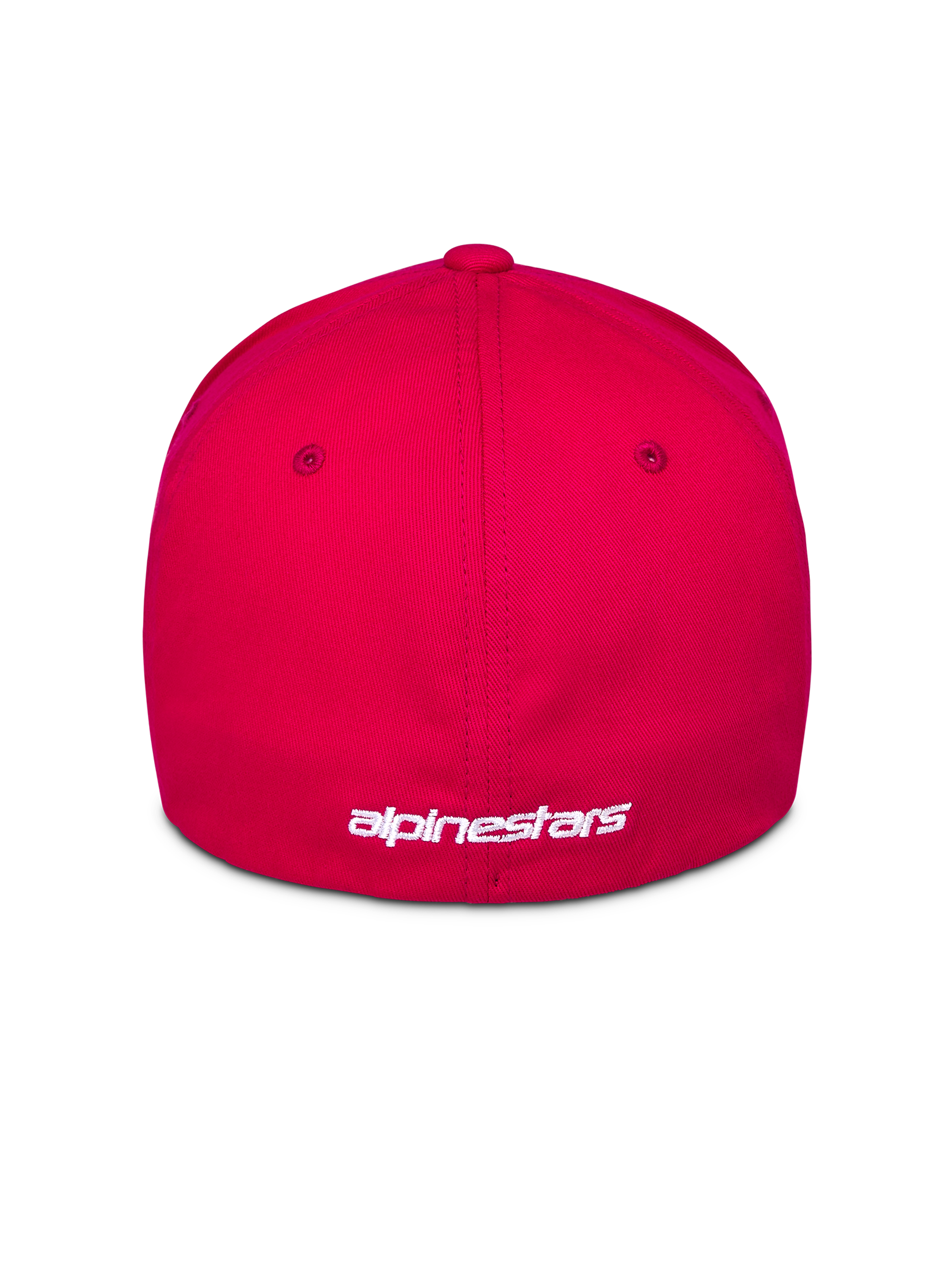 Alpinestars Corp Shift Multi Hat, Red, Back view showing white embroidered logo, flex-back design, casual motorsport-inspired sportswear