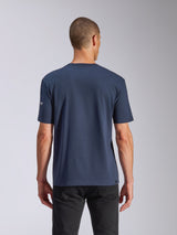 Alpinestars Frontal CSF Tee, Short Sleeve T-Shirt, Navy, back view on model wearing black pants, casual performance sportswear