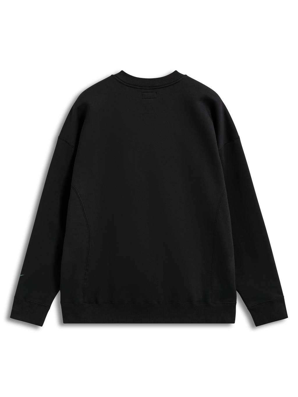 Alpinestars Guise Oversized Crew, black unisex sportswear fleece pullover shown from the back with a relaxed fit.