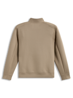 Alpinestars Apera Half-Zip Sweatshirt in Sand, rear view showing tonal logo and premium double face fleece construction.