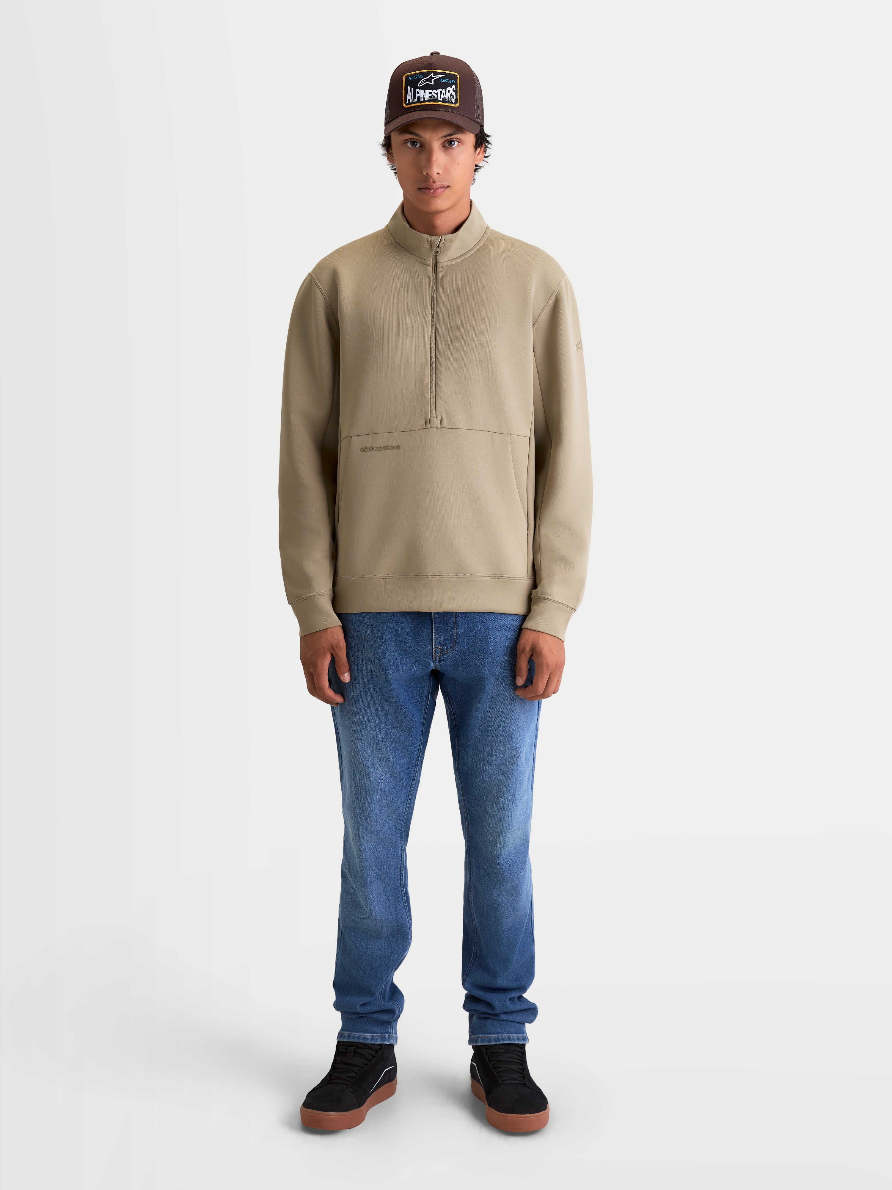 Apera Half-Zip - Beige Sweatshirt | Alpinestars®