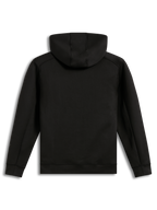 Alpinestars Datrix Hoodie in Black, featuring a back view of the tri-blend fleece pullover with a mesh-lined hood.