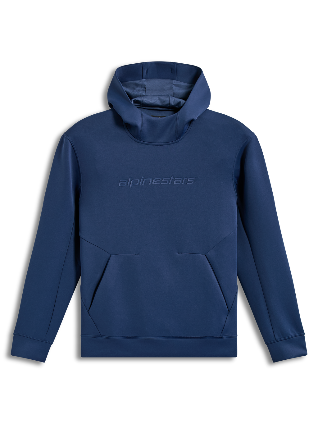 Alpinestars Datrix Hoodie, Steel Blue tri-blend fleece pullover with a tonal HD chest logo and mesh-lined hood.
