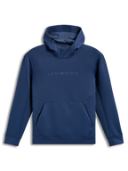 Alpinestars Datrix Hoodie, Steel Blue tri-blend fleece pullover with a tonal HD chest logo and mesh-lined hood.
