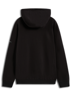 Alpinestars Camino Textured Oversized Hoodie in Black, back view of the textured knit twill fleece sportswear pullover.