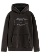 Alpinestars Infinite Washed Oversized Hoodie, Washed Black snow-wash fleece with embroidered logos and kangaroo pocket.