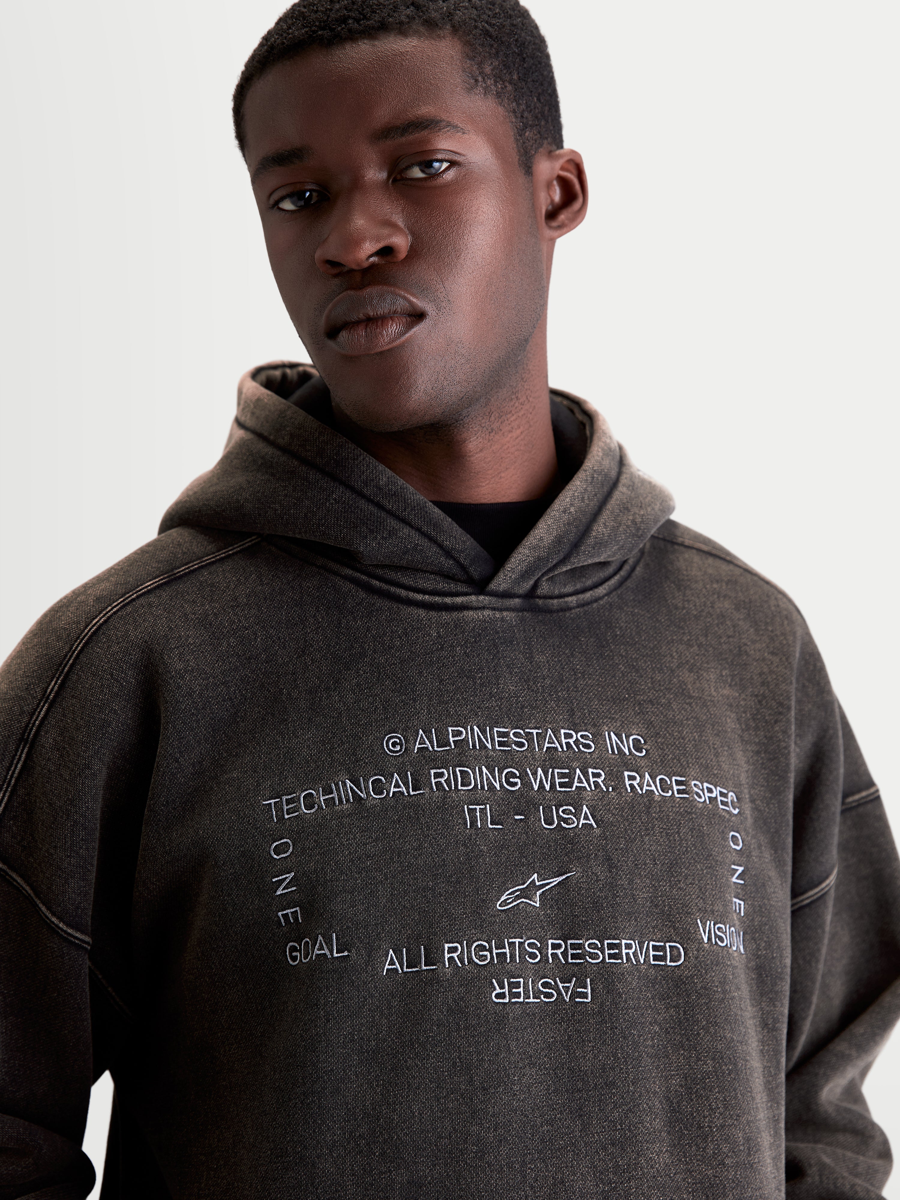 Infinite Washed Oversized - Black Hoodie | Alpinestars®