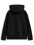 Alpinestars Prelude Oversized Hoodie, black sportswear fleece pullover shown from the back with a hood and ribbed cuffs.