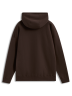 Alpinestars Prelude Oversized Hoodie, brown fleece sportswear pullover with a relaxed fit, shown from the back.