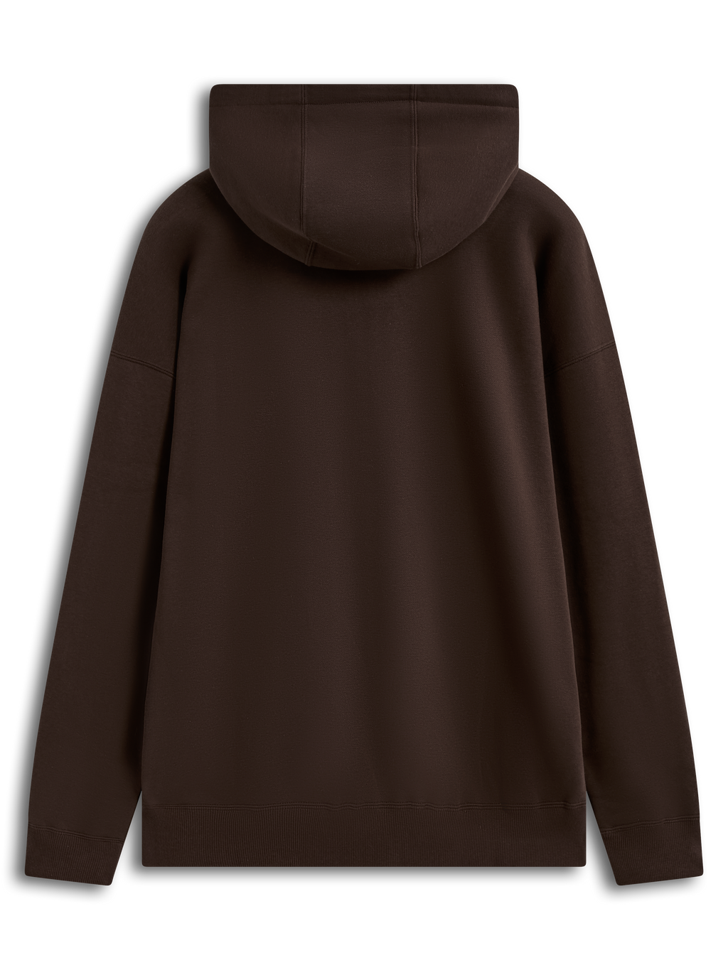 Alpinestars Entity Oversized Hoodie in brown, casual fleece sportswear featuring a back view and dropped shoulders.