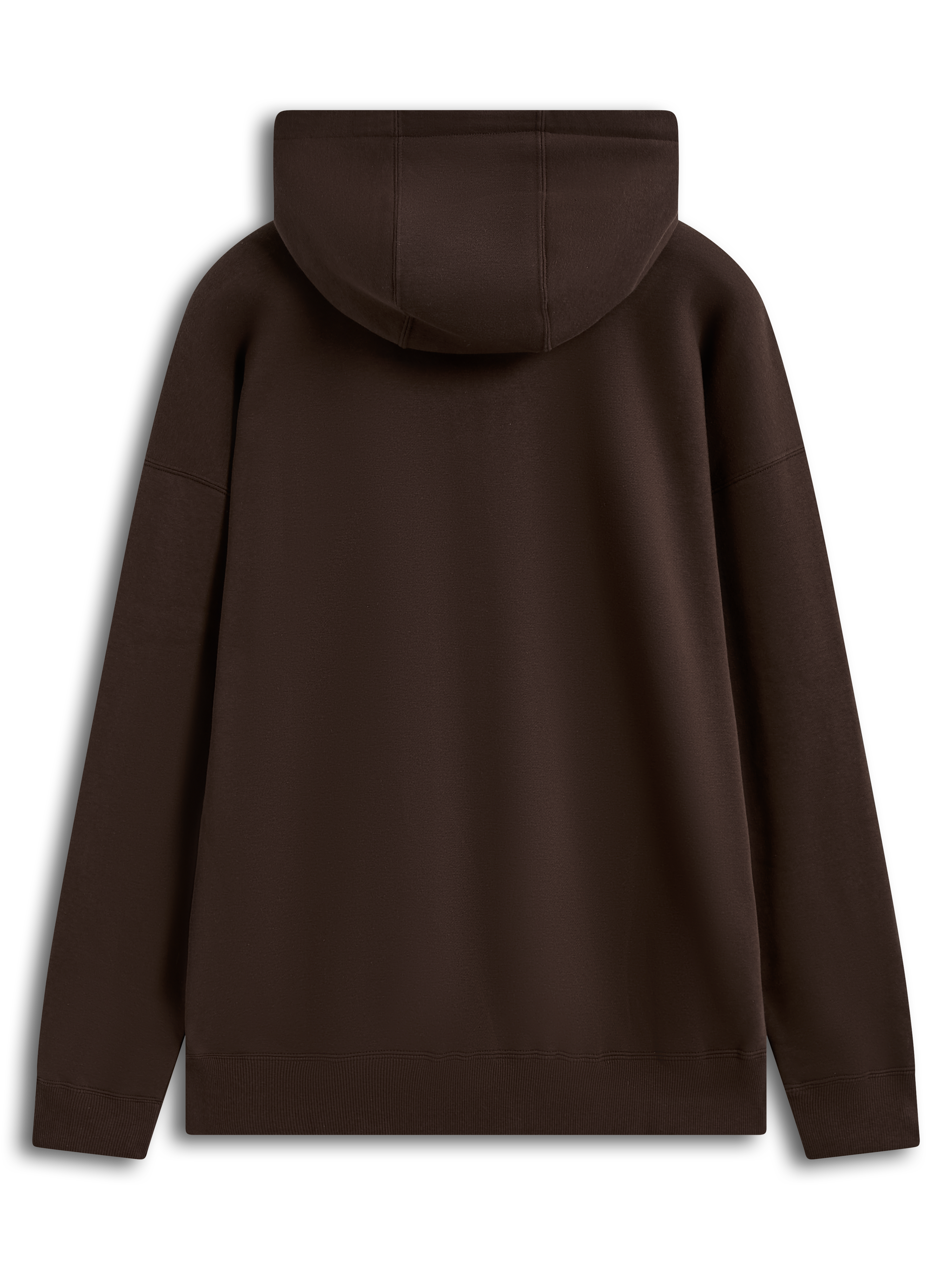 Alpinestars Entity Oversized Hoodie in brown, casual fleece sportswear featuring a back view and dropped shoulders.