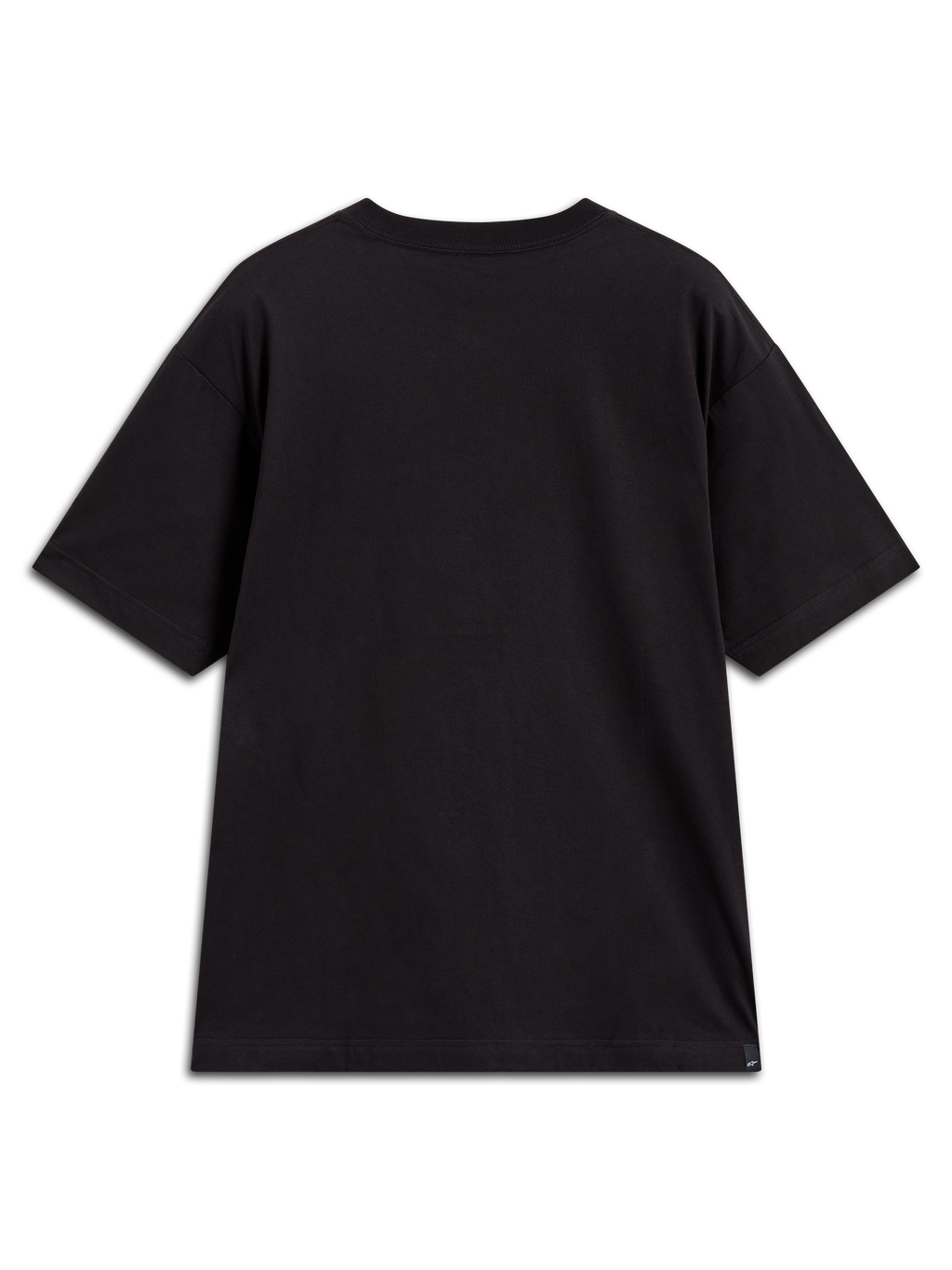 Alpinestars Chalk Oversized CSF Tee, black short-sleeve sportswear t-shirt, relaxed fit cotton blend, back view.