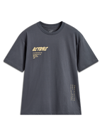 Alpinestars Chalk Oversized CSF Tee, charcoal gray short sleeve sportswear t-shirt with yellow graphics.