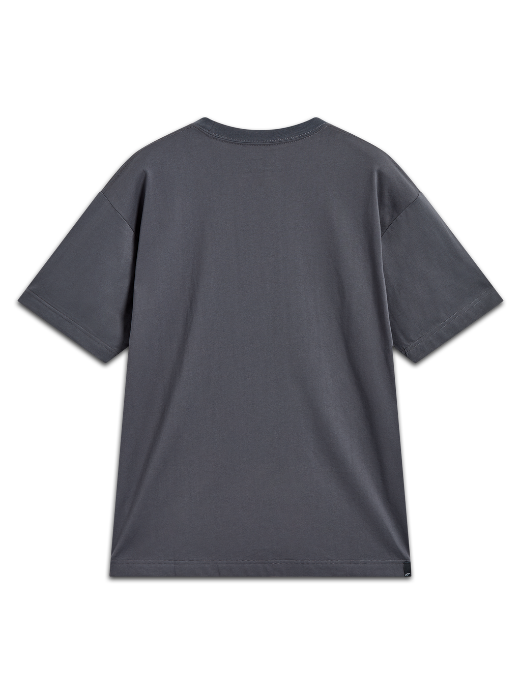 Alpinestars Chalk Oversized CSF Tee, gray relaxed-fit cotton-poly blend sportswear shirt shown from the rear.