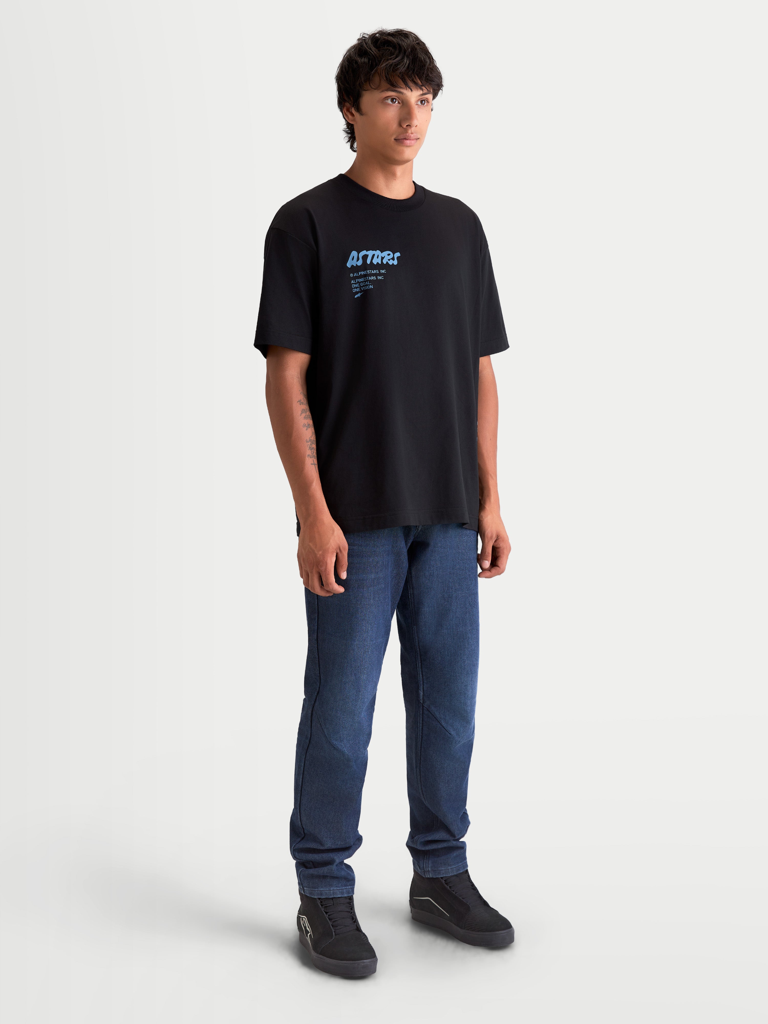 Chalk Oversized CSF - Black Tee | Alpinestars®