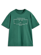Alpinestars Infinity Oversized CSF Tee, green short sleeve sportswear with white technical front graphic and Astars sleeve logo.