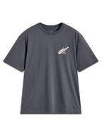 Alpinestars Ghost Oversized CSF Tee, charcoal grey short-sleeve sportswear shirt featuring a small white chest logo.