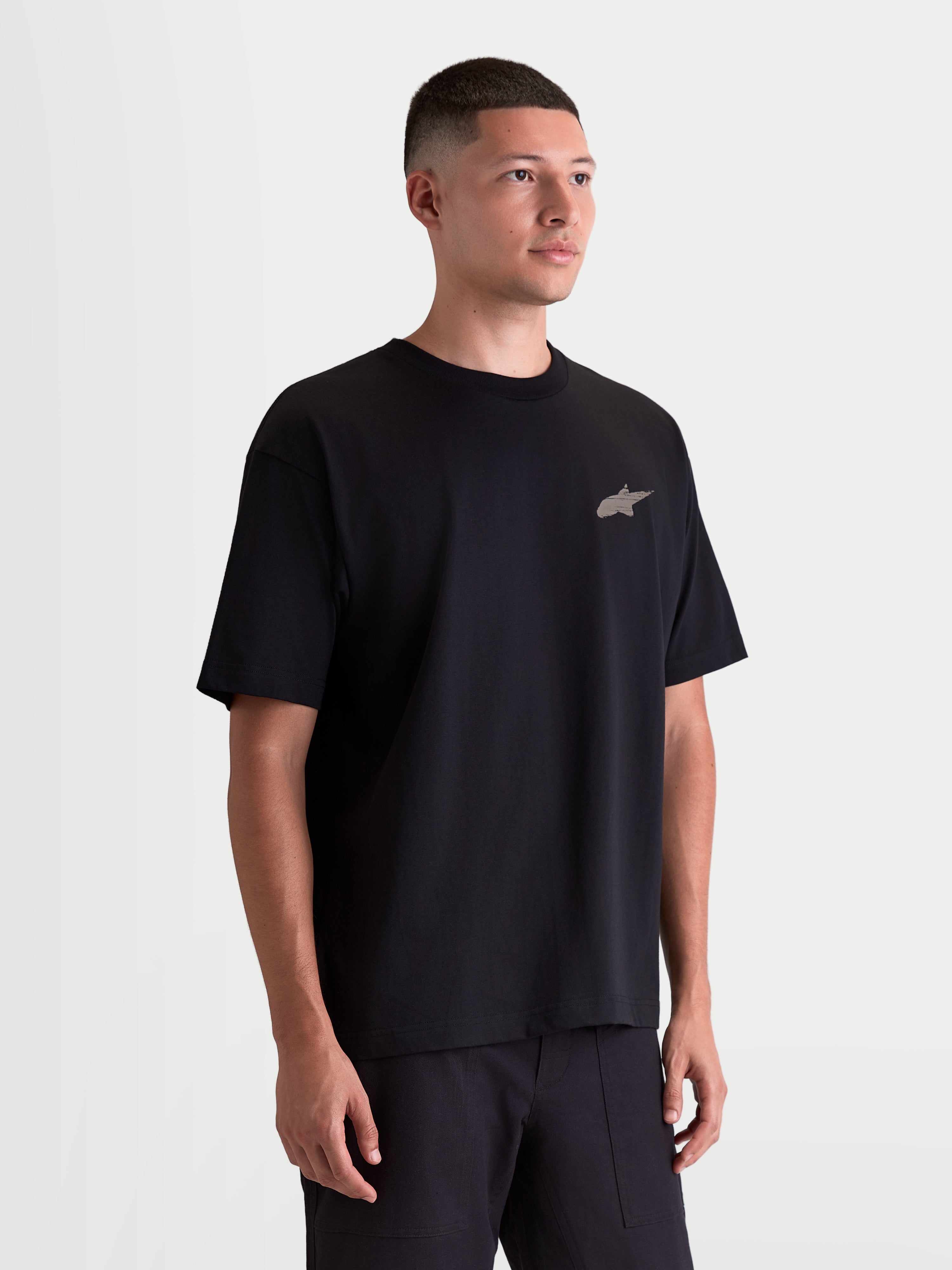 Checkback Oversized CSF - Black Tee | Alpinestars®