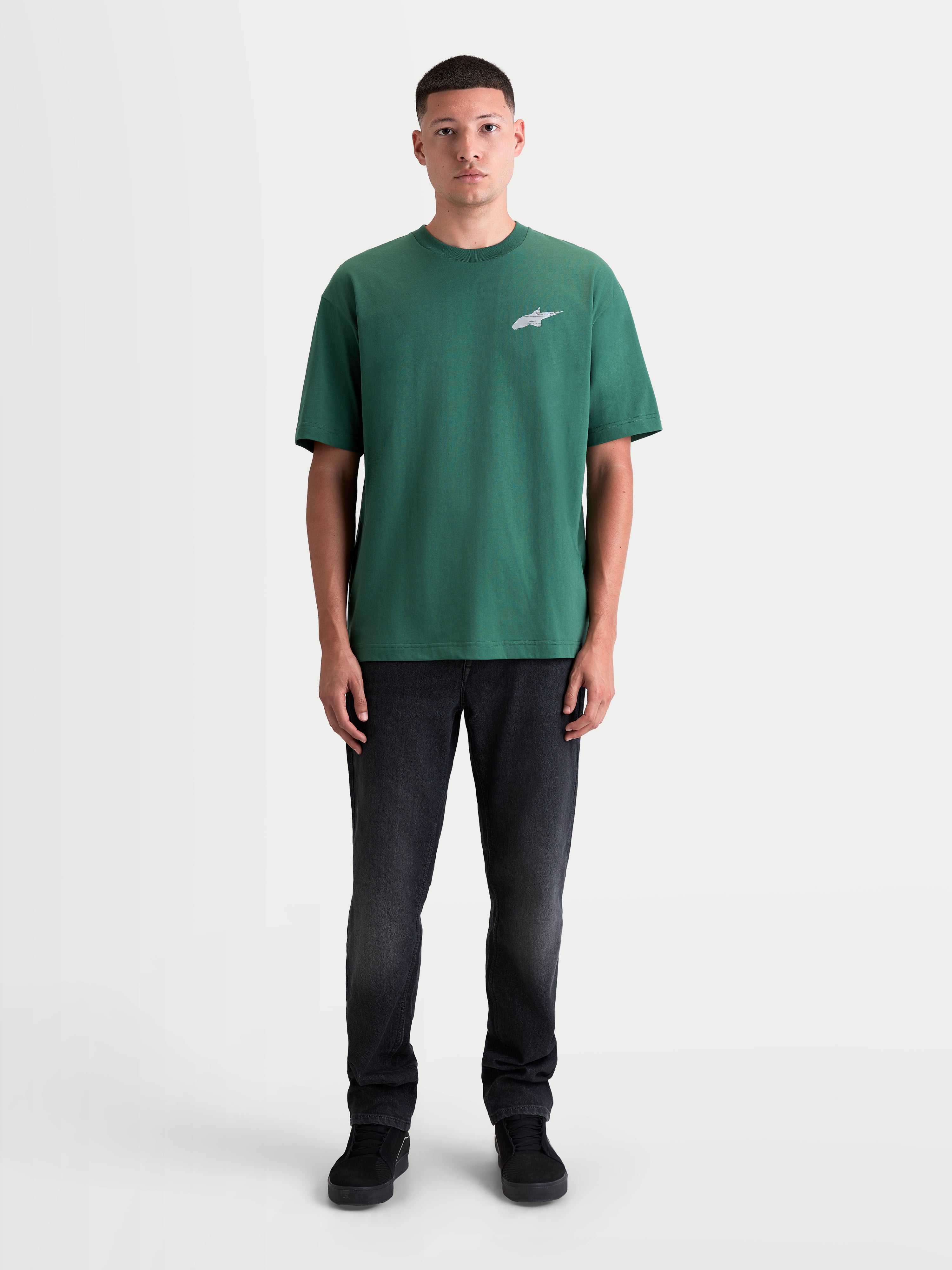 Checkback Oversized CSF - Green Tee | Alpinestars®