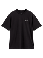 Alpinestars Mandate Oversized CSF Tee, Short Sleeve Sportswear, Black, with white puff print logo and sleeve graphic.