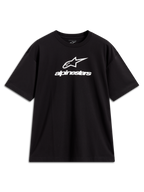 Alpinestars Prelude Oversized CSF Tee, black short sleeve sportswear t-shirt with white stacked chest logo.