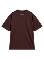 Alpinestars Prelude Oversized CSF Tee, brown short sleeve sportswear shirt with white back word logo graphic.