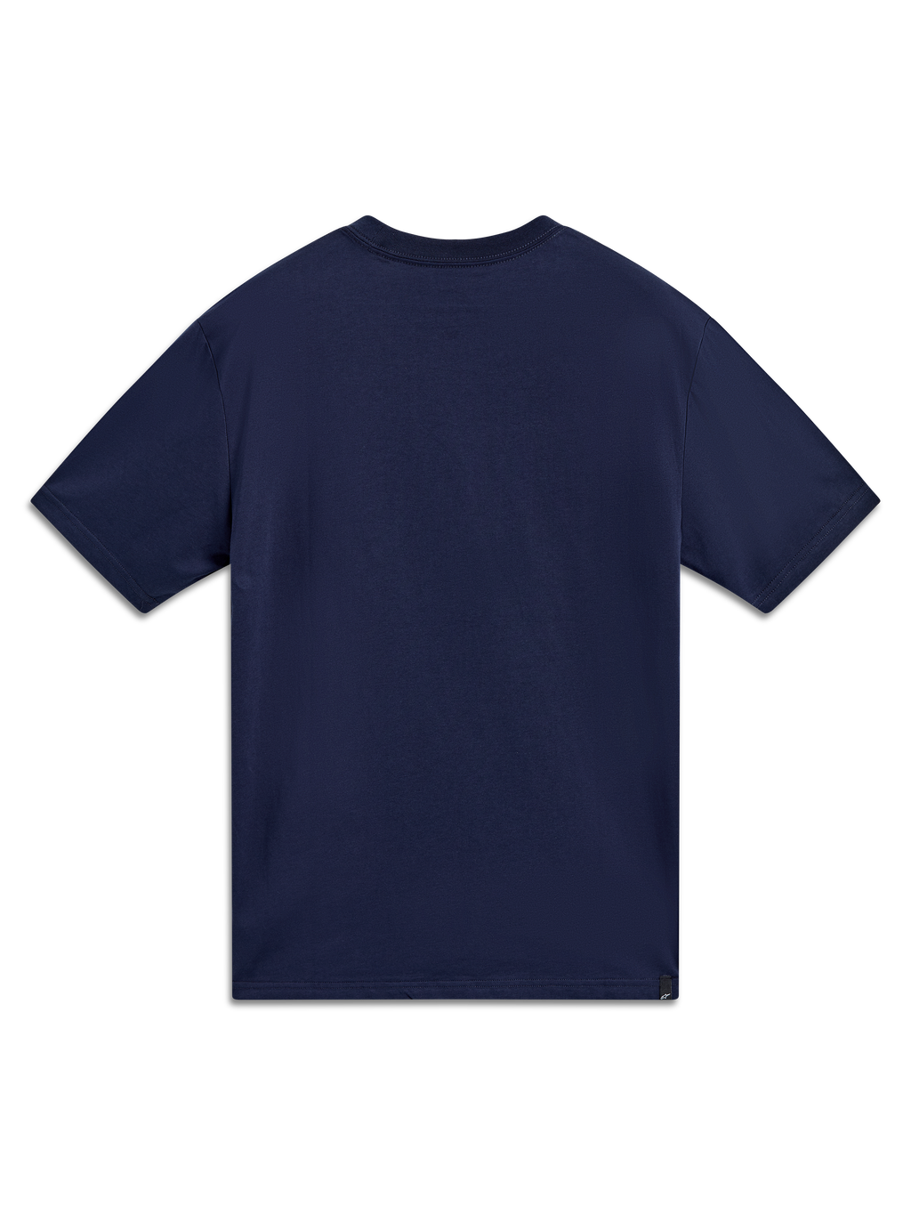 Alpinestars Cypress CSF Tee, Short Sleeve Sportswear T-Shirt, Navy Blue, Back View, Cotton-Poly Blend Construction