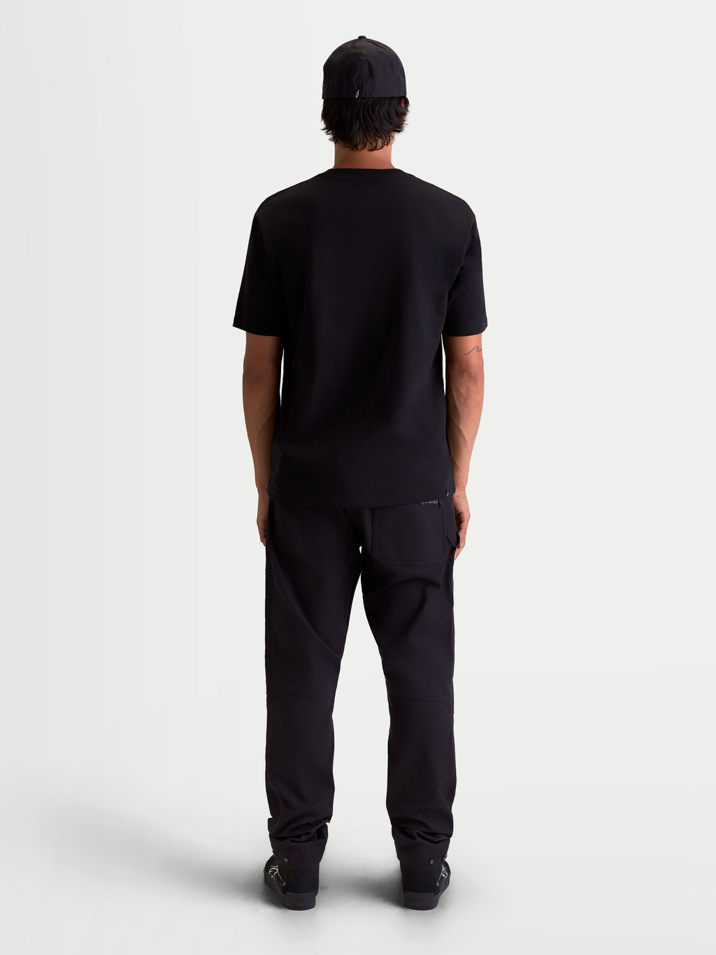 Alpinestars Cypress CSF Tee, Men's Short Sleeve Sportswear T-Shirt, Black, Rear View on Model, Premium Cotton-Poly Blend Construction.