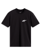 Alpinestars Meteor CSF Tee, black short-sleeve sportswear t-shirt featuring a small white Astars logo on the chest.
