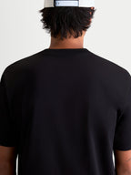 Alpinestars P1 CSF Tee, Short Sleeve Sportswear T-shirt, Black, Back View on Model, 60/40 Cotton-Poly Blend, Casual Lifestyle Apparel